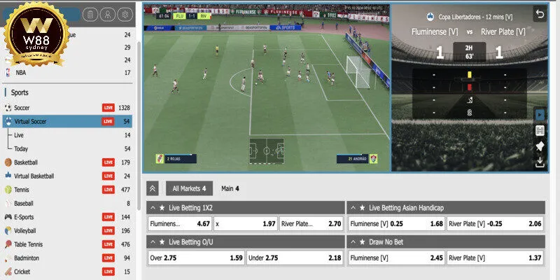 Live streaming W88 mang đến những hình ảnh cực kỳ sắc nét