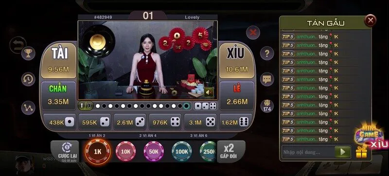 Tài Xỉu livestream mang đến trải nghiệm cá cược chân thật